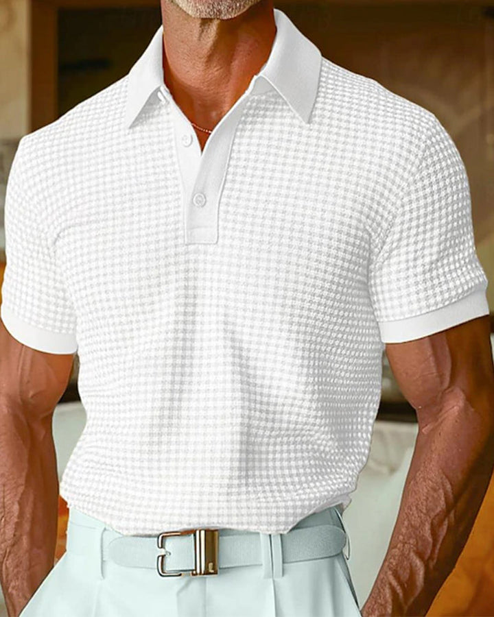 T-Shirts Revers Bouton Manches Courtes Polo