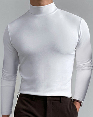 T-Shirt À Manches Longues Pour Homme Avec Col Ajusté