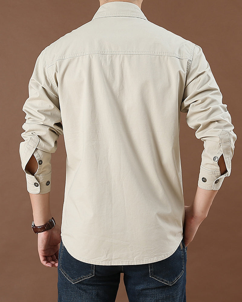 Chemise Homme Vêtement De Travail Poche Unie