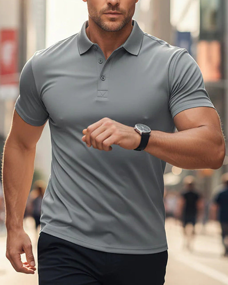 T-Shirt Homme Séchage Rapide Manches Courtes Col