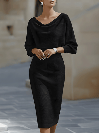 Alice | Robe midi drapée blanche