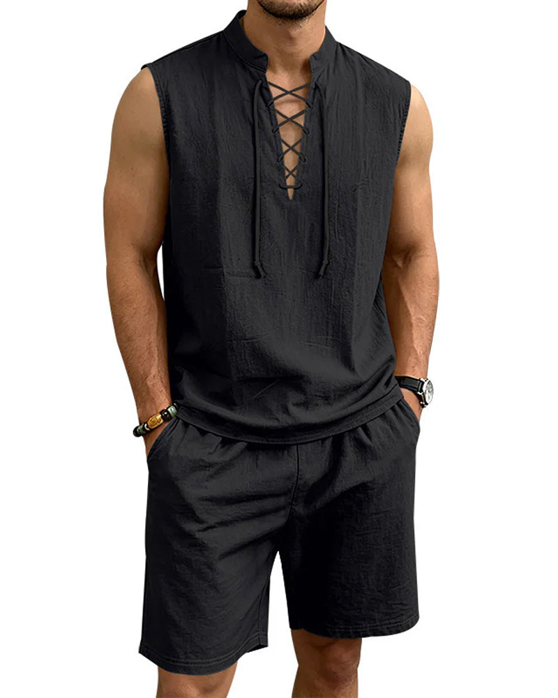 Ensemble Homme Col V Deux Pièces