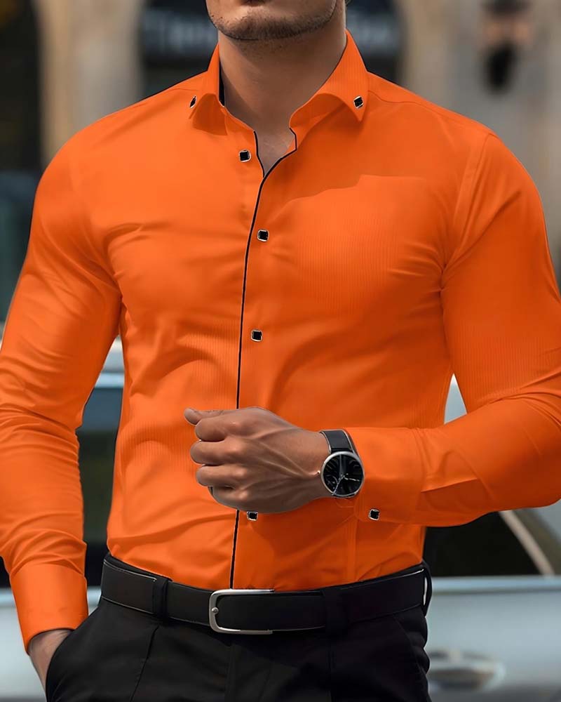 Chemise Business Coupe Ajustée Manches Longues