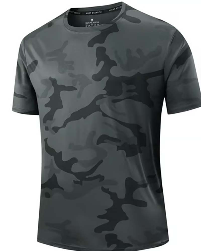T-Shirt Camo Manche Courte Homme