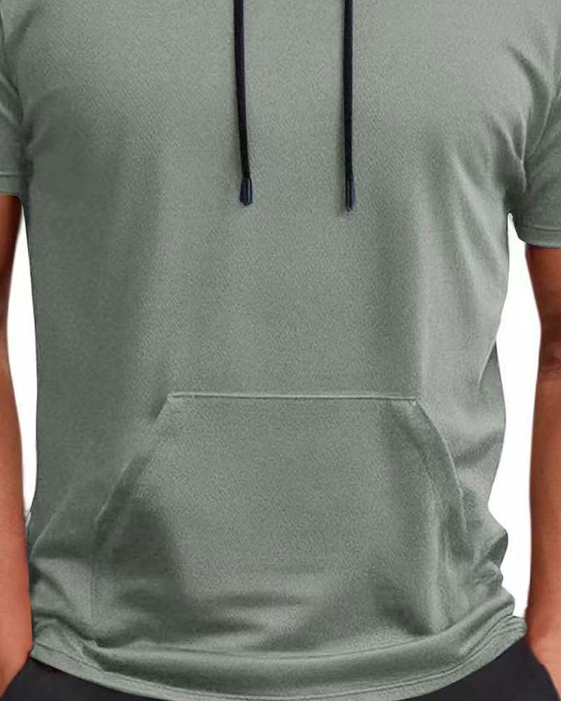 T-Shirt Capuche Séchage Rapide Manche Courte