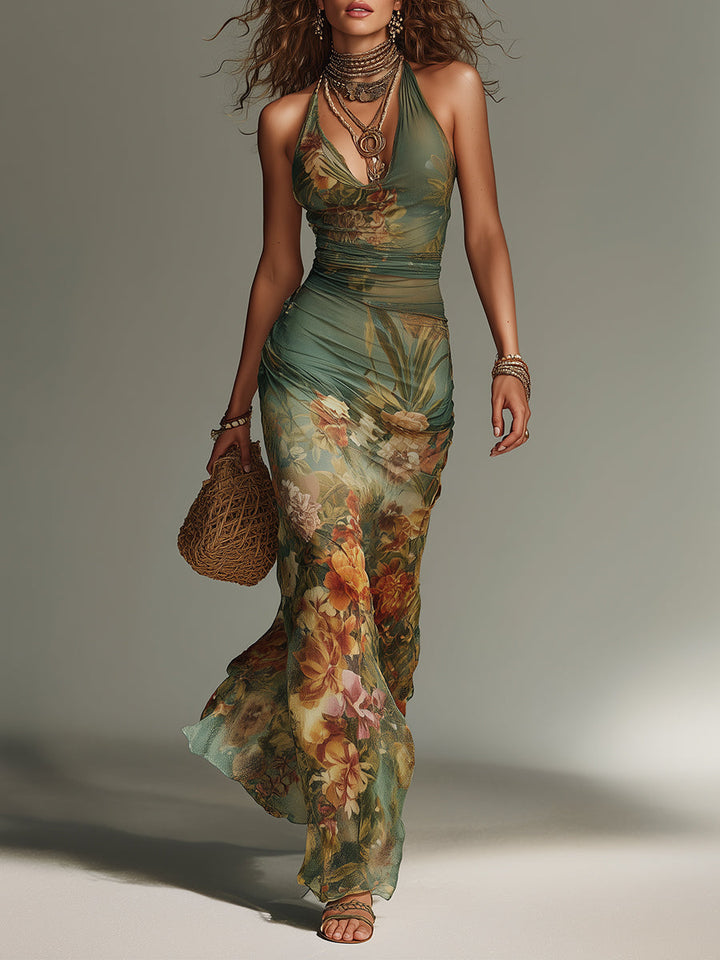 Chantal | Robe Maxi Fleurie Vintage