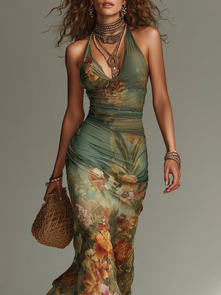 Chantal | Robe Maxi Fleurie Vintage