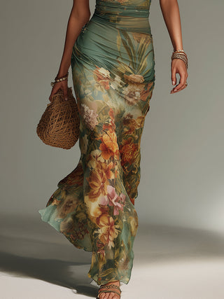 Chantal | Robe Maxi Fleurie Vintage