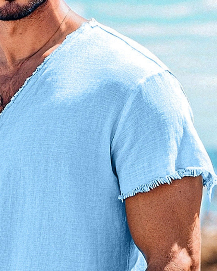 T-Shirt Homme Uni Manche Courte
