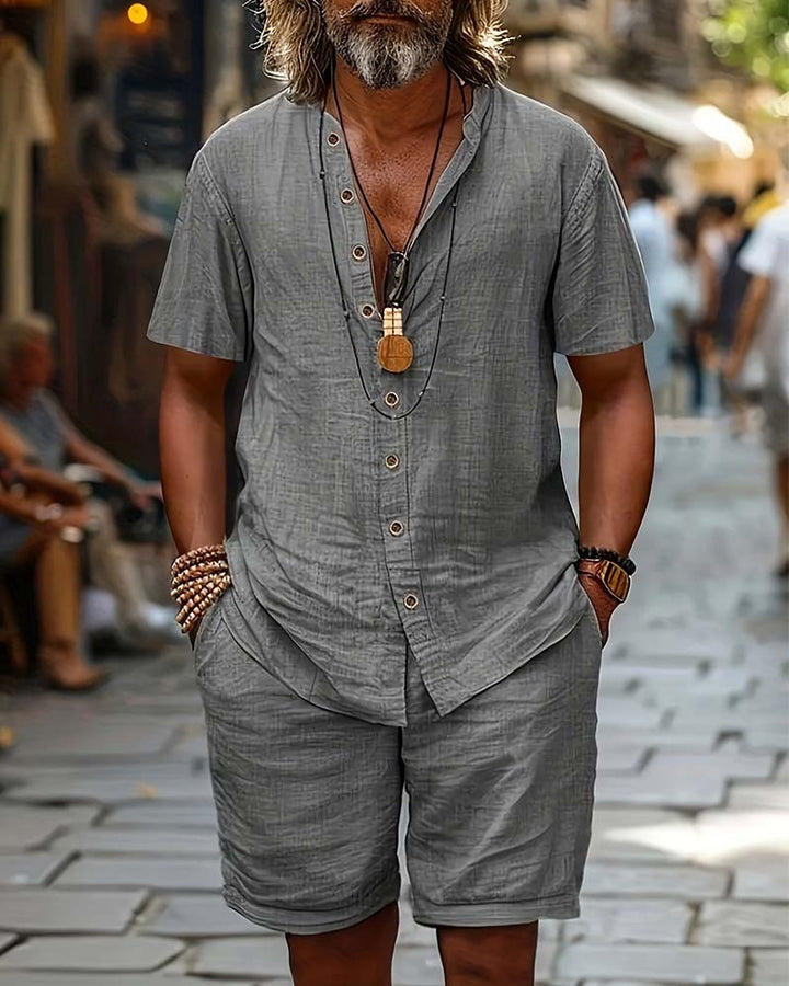 Ensemble Hommes Chemise Manches Courtes Et Short