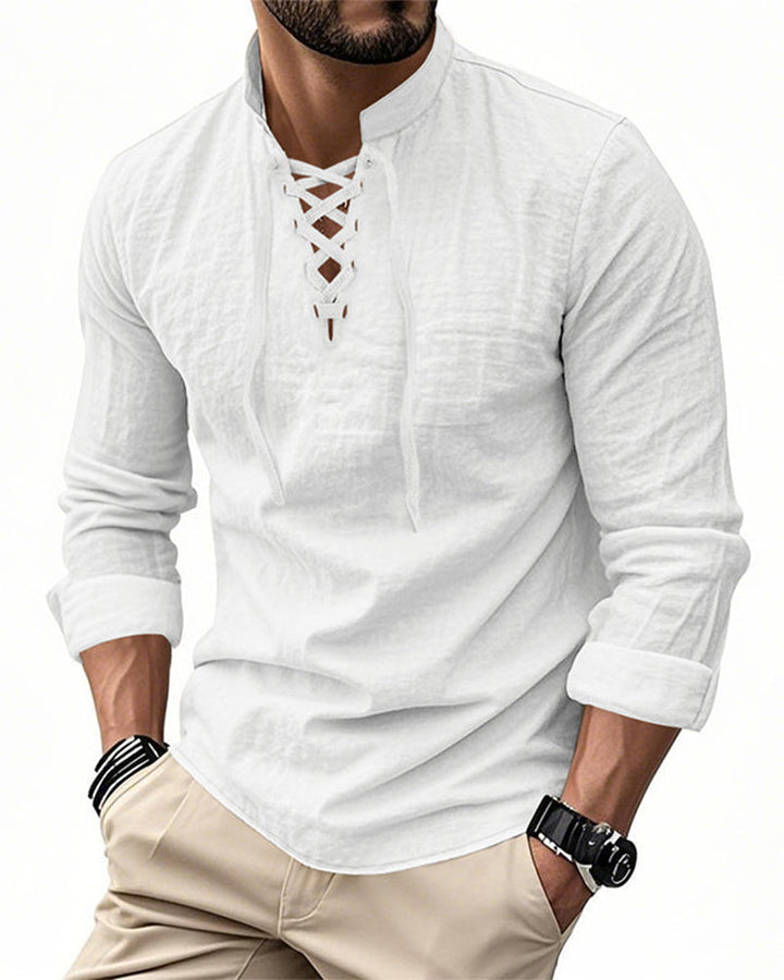 Chemise Homme Décontractée De Couleur Unie – Classique, Confortable &amp; Polyvalente À Associer 👔