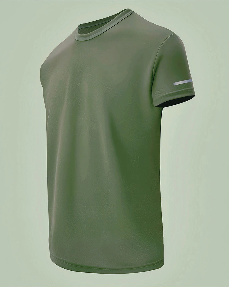 T-Shirt Hommes Unie Manches Courtes Athlétique