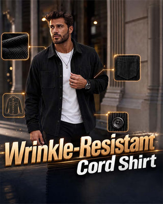 👔 Veste Chemise Décontractée En Velours Côtelé Pour Homme – Texture Classique Rencontre Confort Quotidien