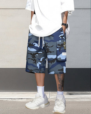 Short Homme Multi-Poches Cordon De Serrage Cargo