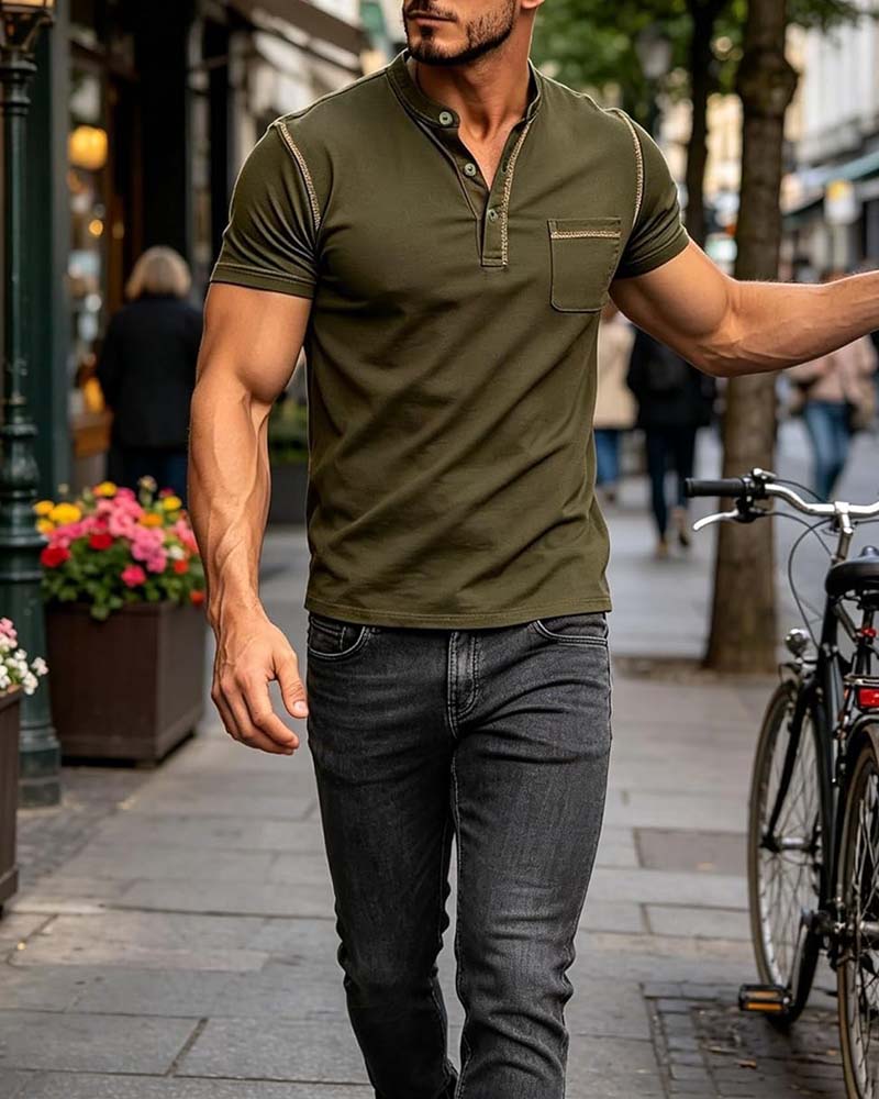 Chemise Homme Henry Décontractée Unie