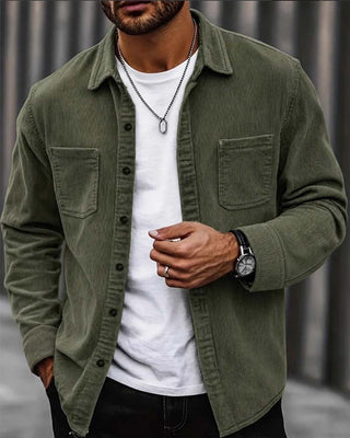 👔 Veste Chemise Décontractée En Velours Côtelé Pour Homme – Texture Classique Rencontre Confort Quotidien