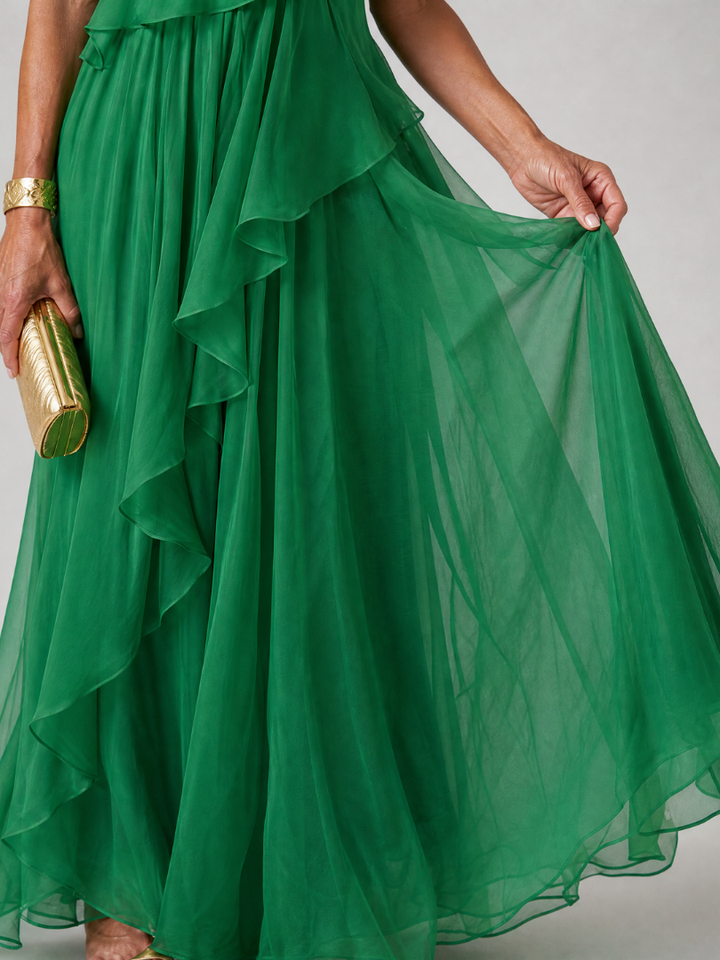 Thérèse | Robe Maxi À Une Épaule À Volants