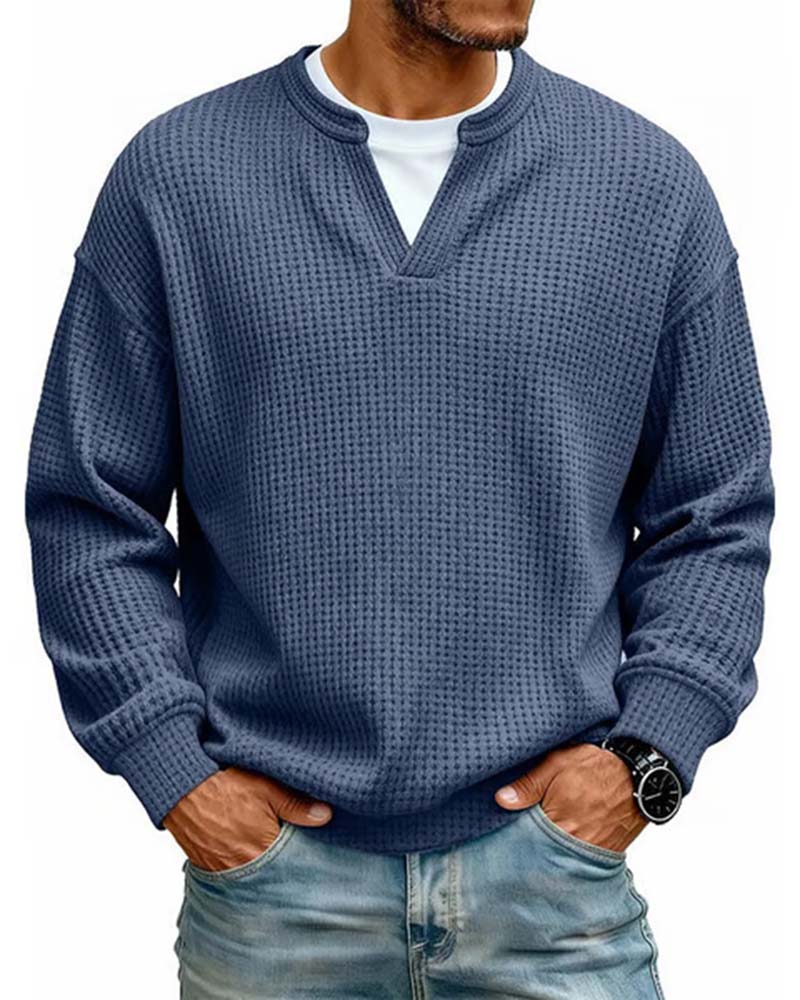 Sweatshirt Homme Col Rond Fausse Superposition