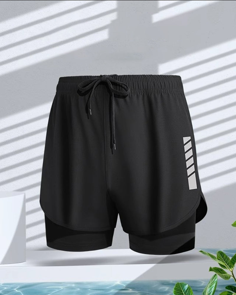 Short Hommes Style Boxeur Double Couche Pudeur