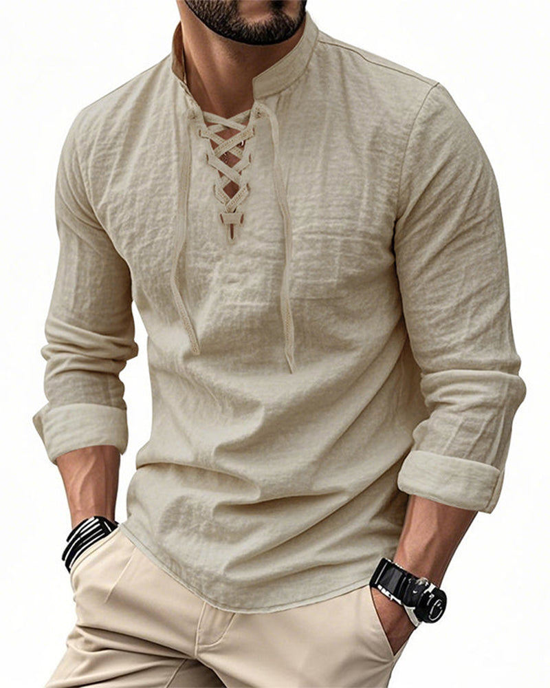 Chemise Homme Décontractée De Couleur Unie – Classique, Confortable &amp; Polyvalente À Associer 👔