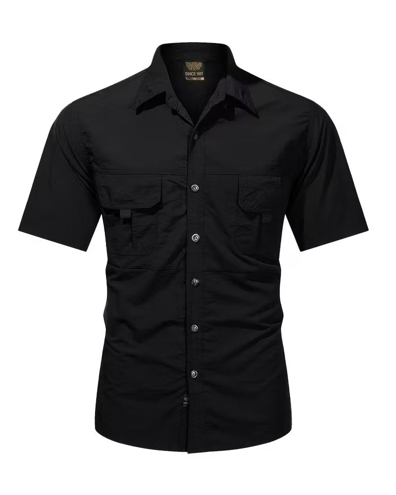 Chemise Respirante Décontractée À Manches Courtes
