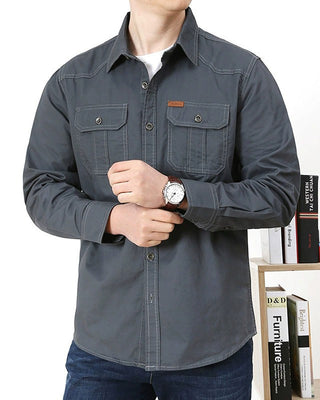 Chemise Homme Vêtement De Travail Poche Unie
