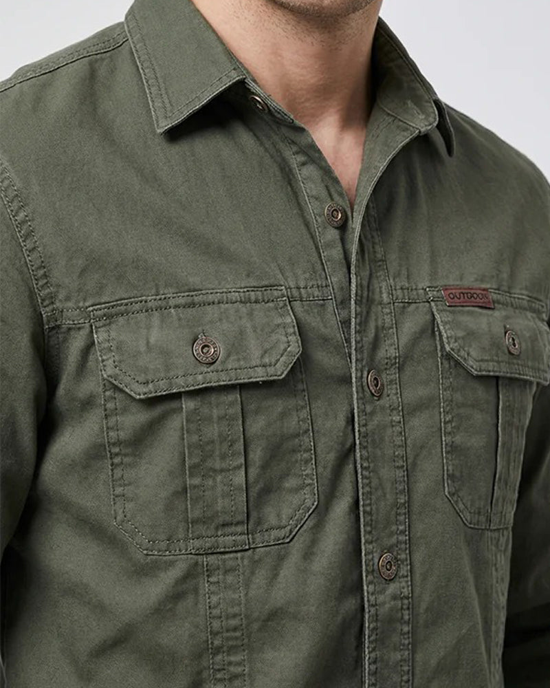 Chemise Homme Vêtement De Travail Poche Unie