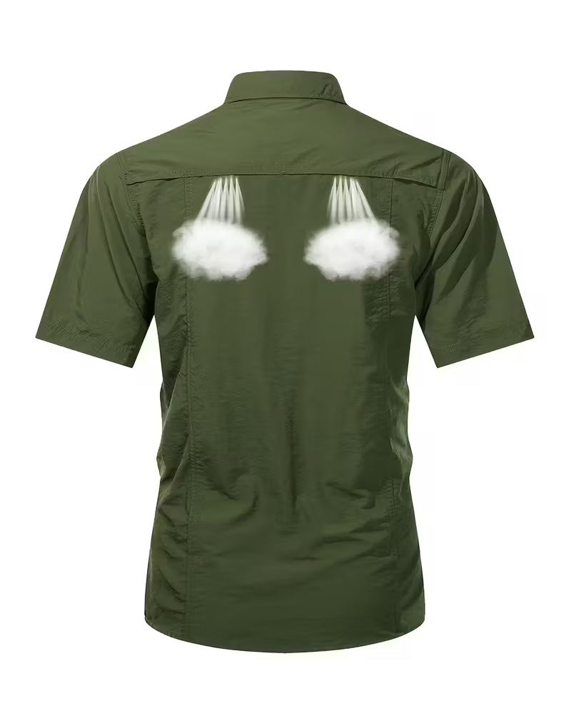 Chemise Respirante Décontractée À Manches Courtes