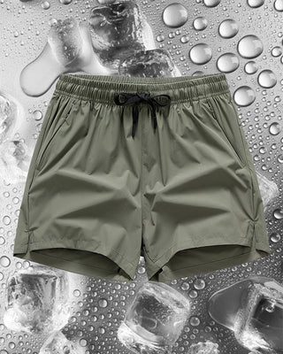 Shorts Hommes Taille Élastique Poche Séchage Rapide Ice-Soie Sport