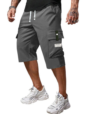 Pantalon Homme Décontracté Cordon Capri Cargo
