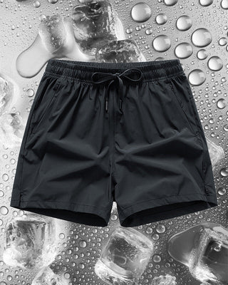 Shorts Hommes Taille Élastique Poche Séchage Rapide Ice-Soie Sport