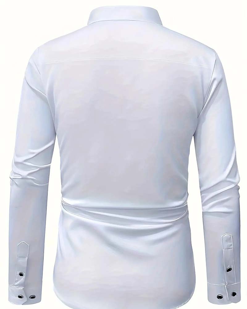 Chemise Business Coupe Ajustée Manches Longues
