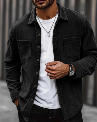 👔 Veste Chemise Décontractée En Velours Côtelé Pour Homme – Texture Classique Rencontre Confort Quotidien