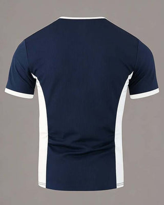 T-Shirt Homme Bloc De Couleur Gaufré