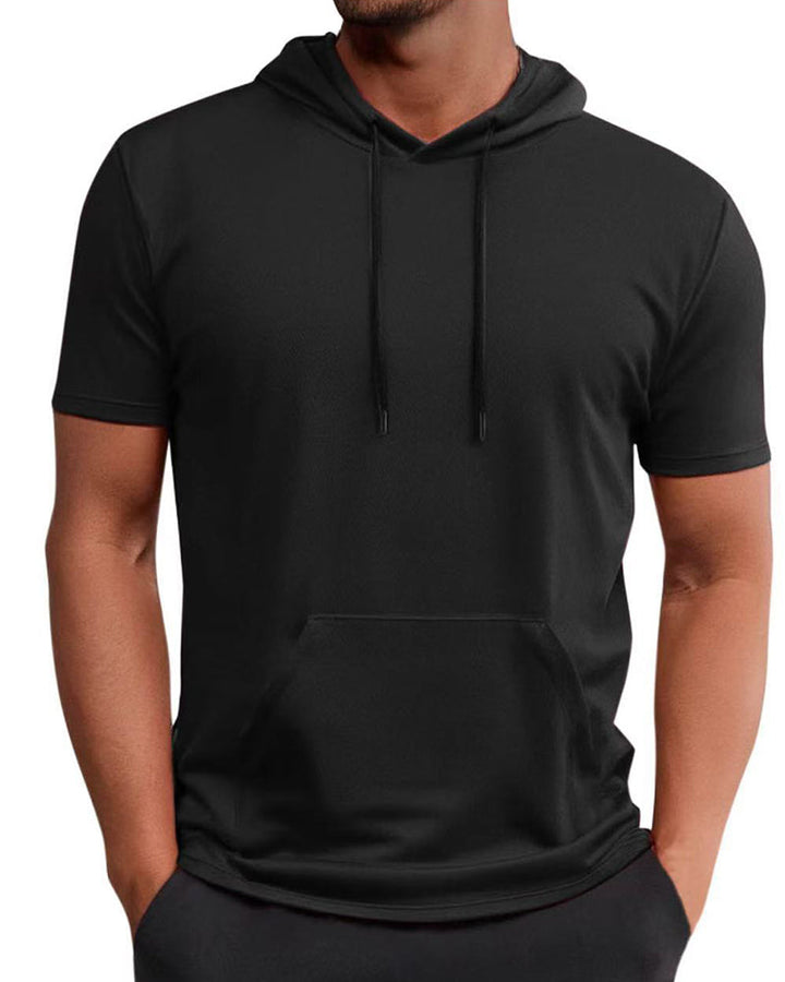 T-Shirt Capuche Séchage Rapide Manche Courte