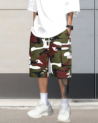 Short Homme Multi-Poches Cordon De Serrage Cargo