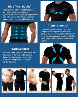T-Shirt Homme Manches Courtes Affinant