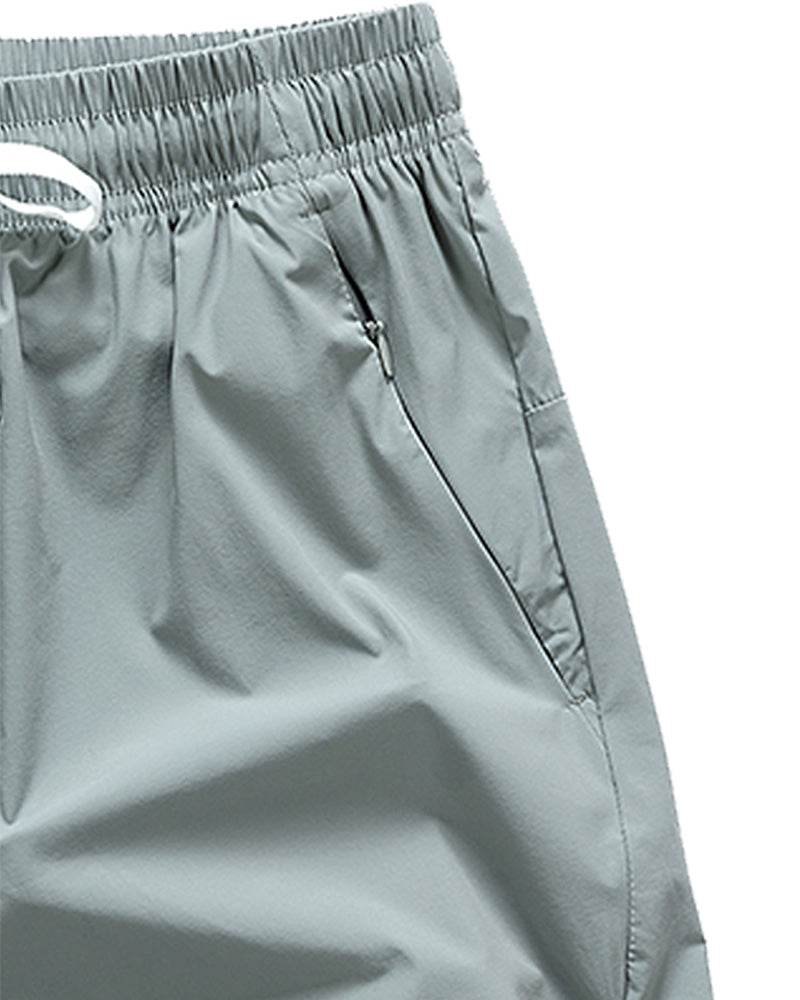Shorts Hommes Taille Élastique Poche Séchage Rapide Ice-Soie Sport