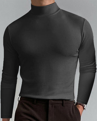 T-Shirt À Manches Longues Pour Homme Avec Col Ajusté