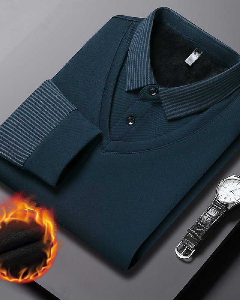 ⏳Offre Limitée 50% De Réduction💥Chemise À Rayures À Revers Effet Deux Pièces