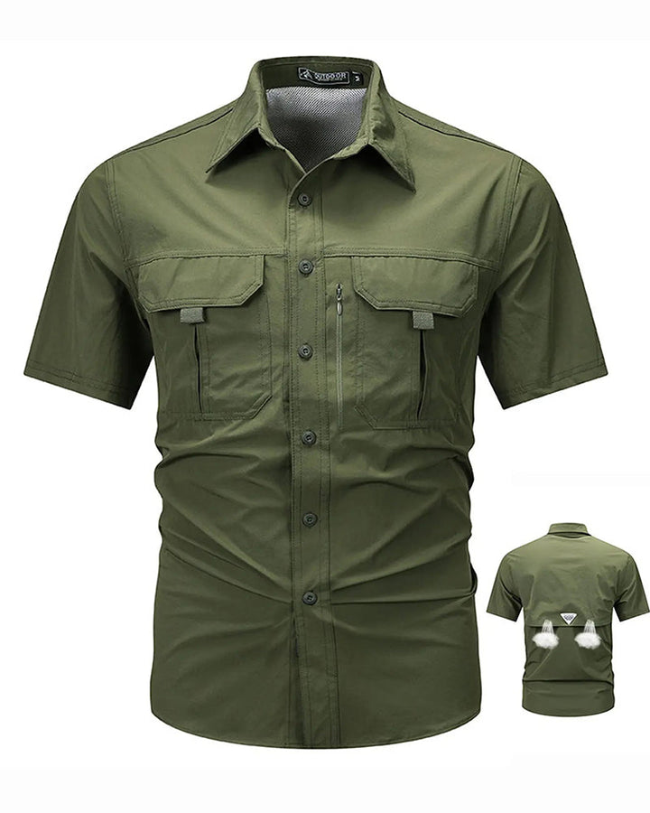 Chemise Manches Courtes Rétro Travail