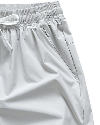 Shorts Hommes Taille Élastique Poche Séchage Rapide Ice-Soie Sport