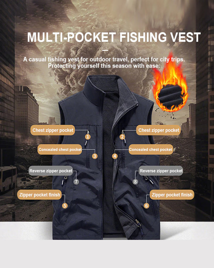Soldes Limités Dans Le Temps – 50 % De Réduction🔥🧥 Veste Sans Manches Oversized Pour Homme Avec Poches