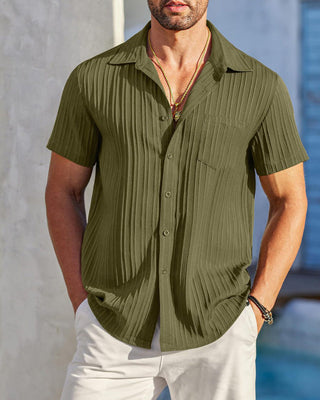 Chemise Homme Col Boutonné Rayée