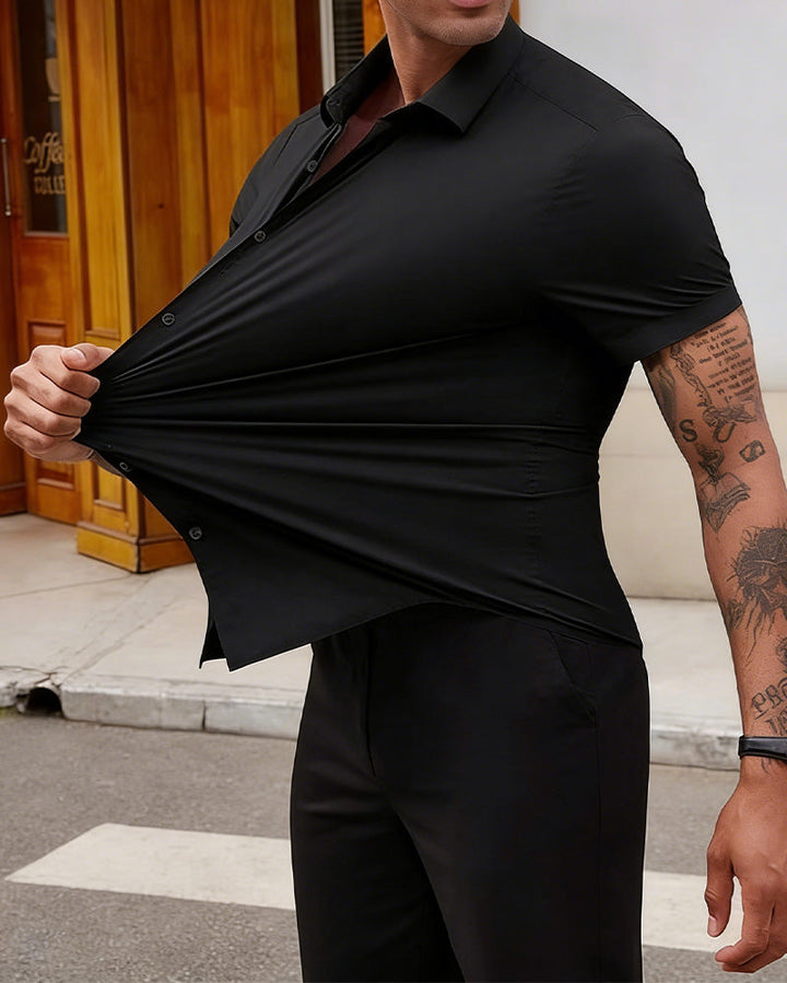 Chemises Homme Stretch Manche Courte Robe