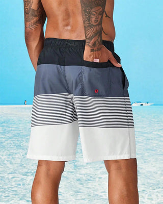 Shorts Homme À Bloc De Couleur Rayé Plage