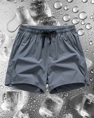Shorts Hommes Taille Élastique Poche Séchage Rapide Ice-Soie Sport