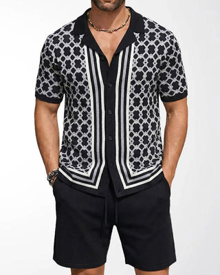 Ensemble Cardigan Manches Courtes Et Short Deux Pièces