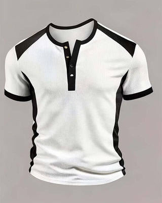 T-Shirt Homme Bloc De Couleur Gaufré