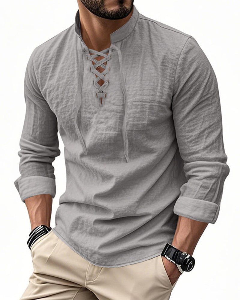 Chemise Homme Décontractée De Couleur Unie – Classique, Confortable &amp; Polyvalente À Associer 👔